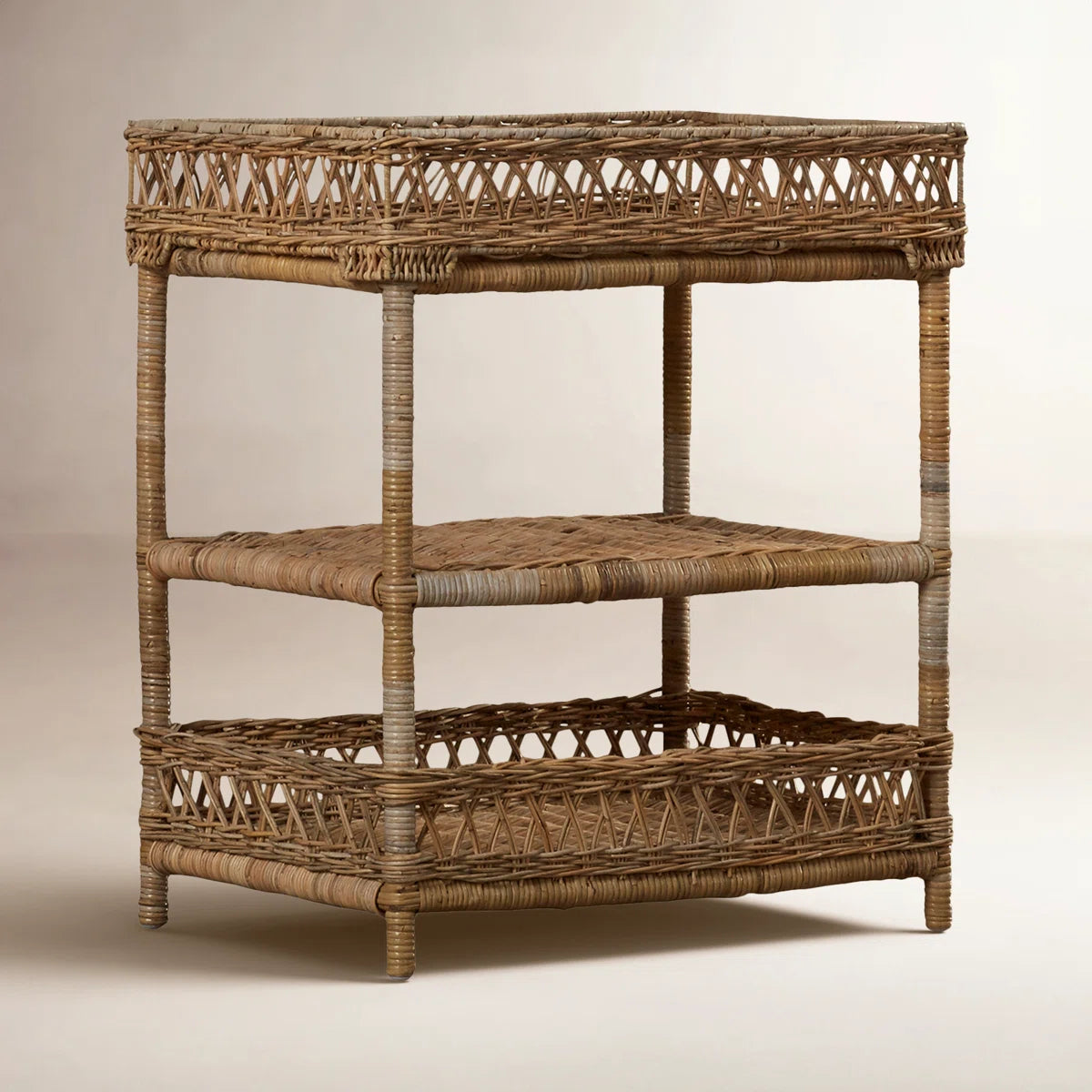 Arloe Wicker Bar Cart