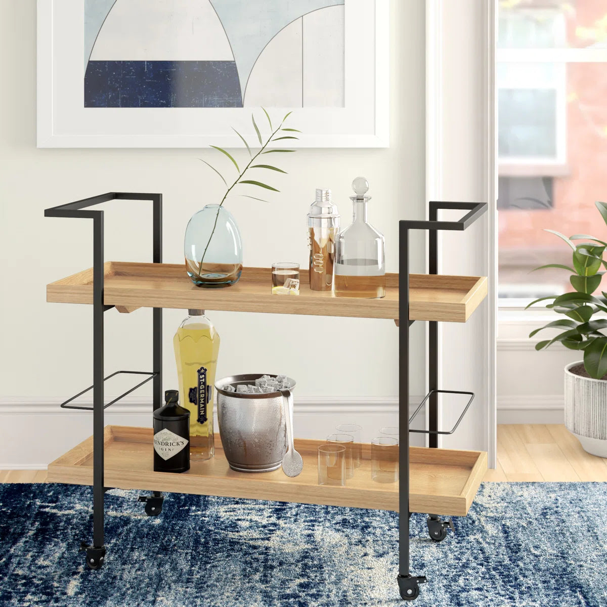 Emer Metal Bar Cart