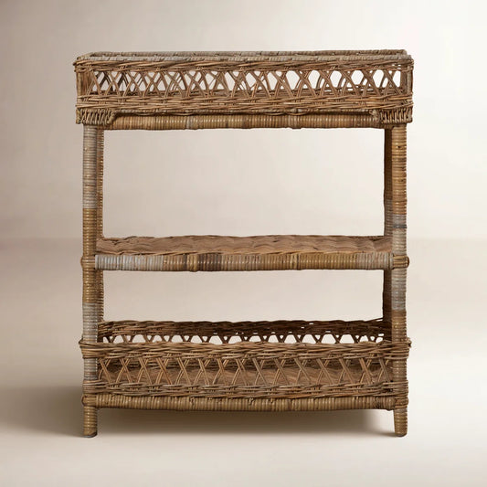 Arloe Wicker Bar Cart